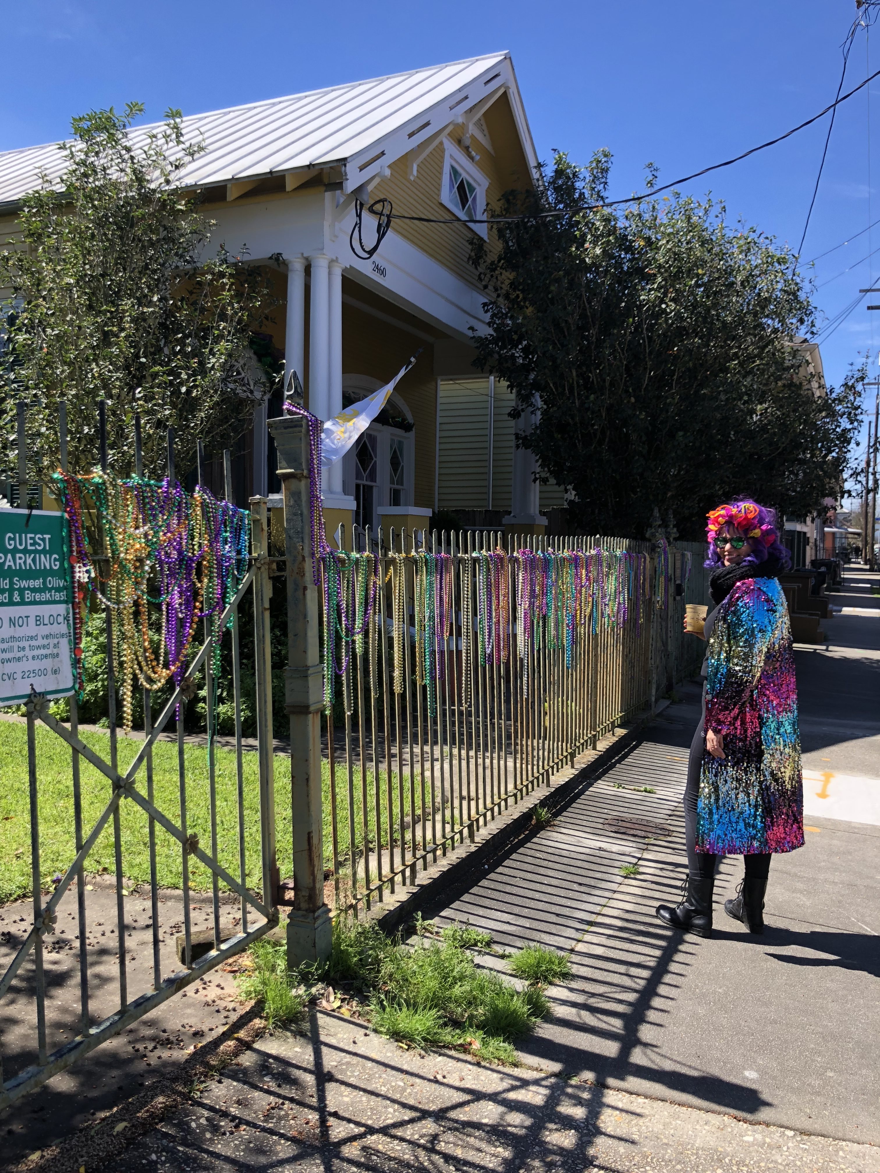 Lea from the Deep celebrating Mardi Gras