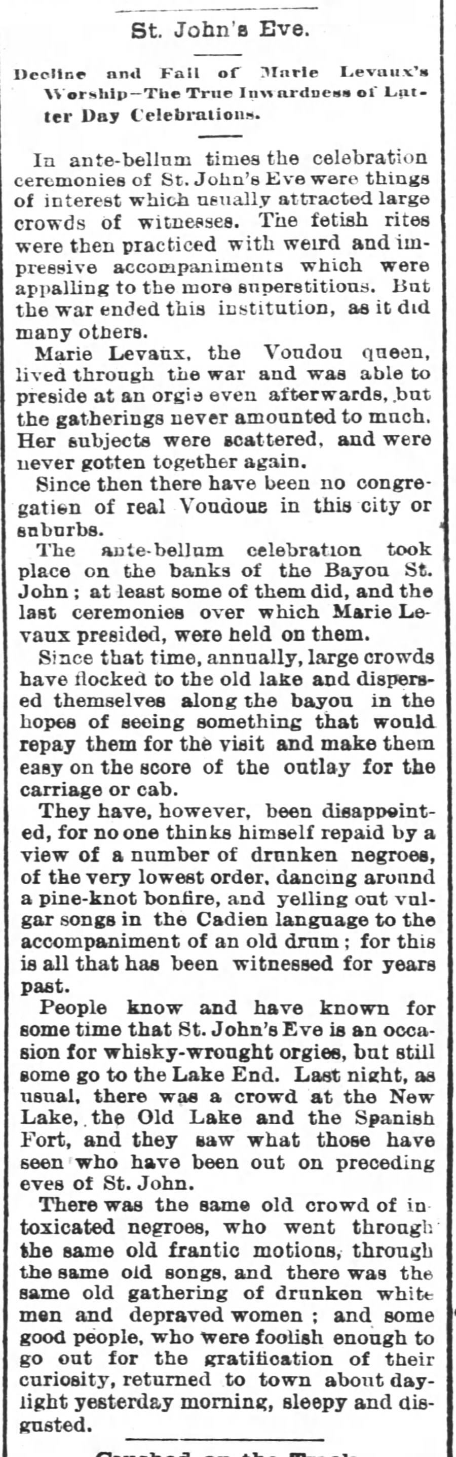 St. John’s Eve The Times Picayune. Mon, Jun 25, 1877. Page 1